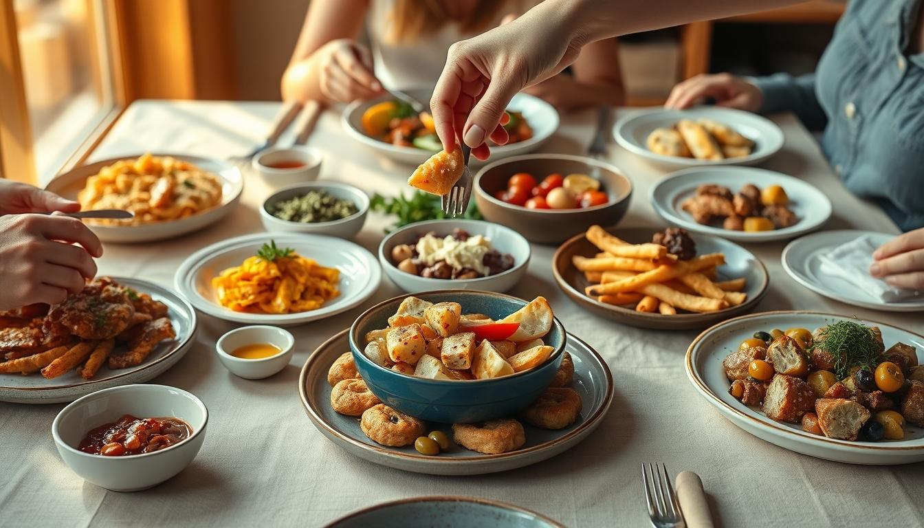 Ingredients prepared for a simple home dinner